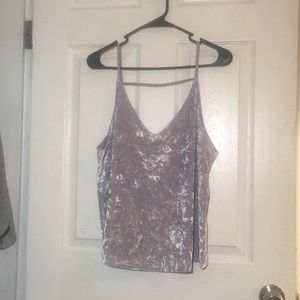 Crushed Velvet Spaghetti Strap Top